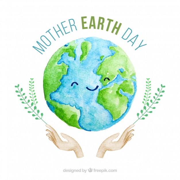 626x626 Cute Watercolour Background For The Mother Earth Day Vector Free
