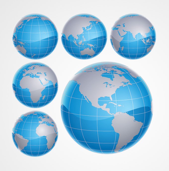Free World Globe Vector Graphics 680x688 Free World Globe Vector Graphics