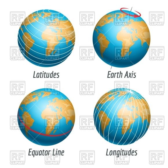 Latitude And Longitude Of The Earth Globe Vector Image Of Objects 580x580 Latitude And Longitude Of The Earth Globe Vector Image Of Objects