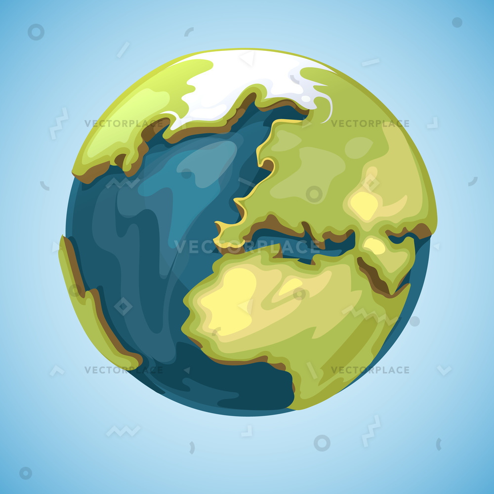 Cartoon Earth Planet Globe Style Global Vector Illustration 1000x1000 Cartoon Earth Planet Globe Style Global Vector Illustration