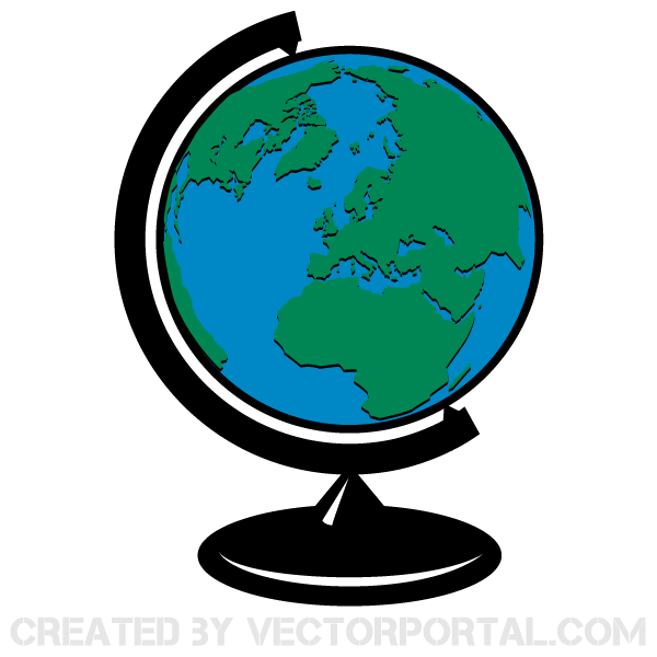 Earth Globe Vector Clip Art 600x600 Earth Globe Vector Clip Art