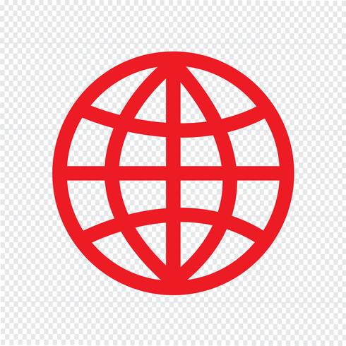 490x490 Globe Earth Icon Vector Illustration