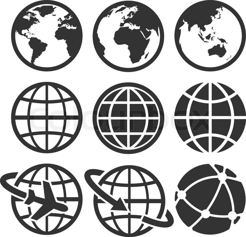 800x771 Earth Vector Icons Set Credit Nasa Stock Vector Colourbox