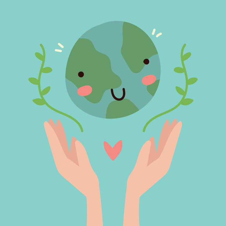 Cute Earth Vector 780x780 Cute Earth Vector