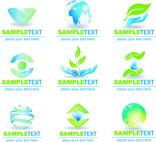 500x453 Ecology And Earth Creative Logos Vector Set Free Vector