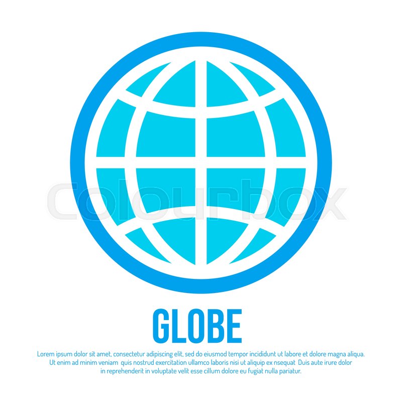 800x800 Globe Icon, Earth Logo Template Stock Vector Colourbox