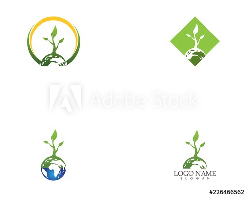 500x400 Nature Plant Globe Earth Logo Vector