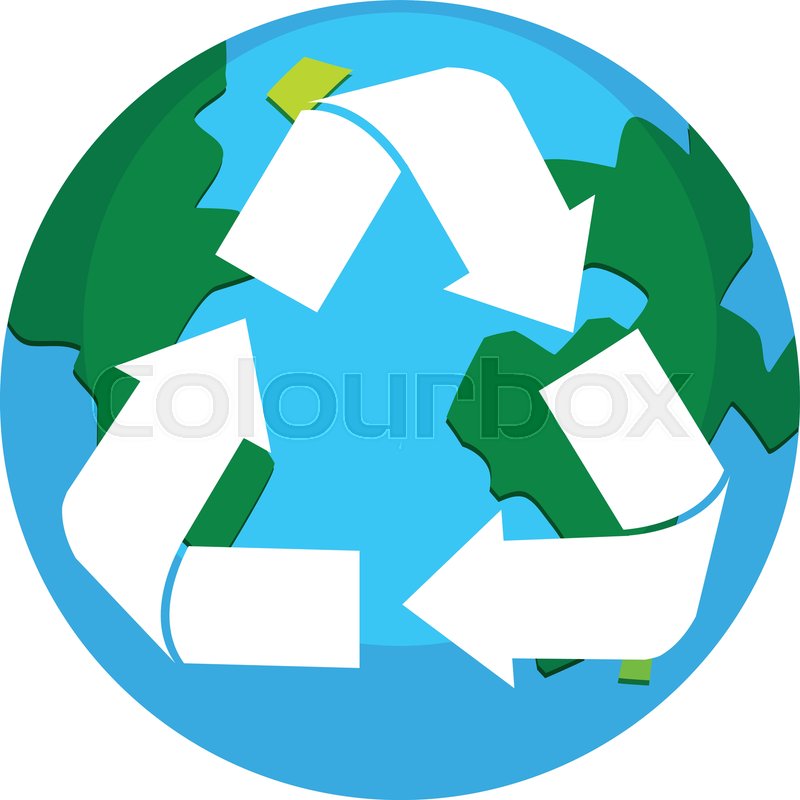 800x800 Recycle Earth Logo On White Background Stock Vector Colourbox