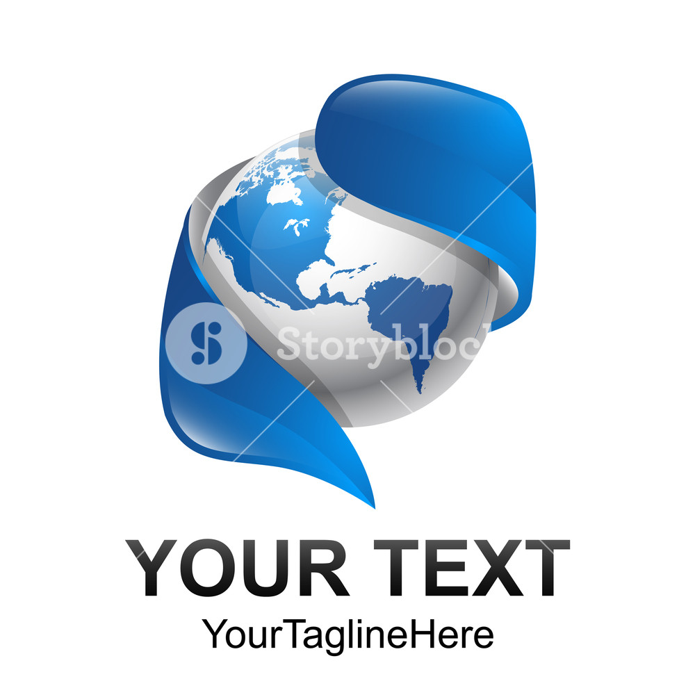 1000x1000 Abstract World Globe Vector Illustration Tech Globe Logo