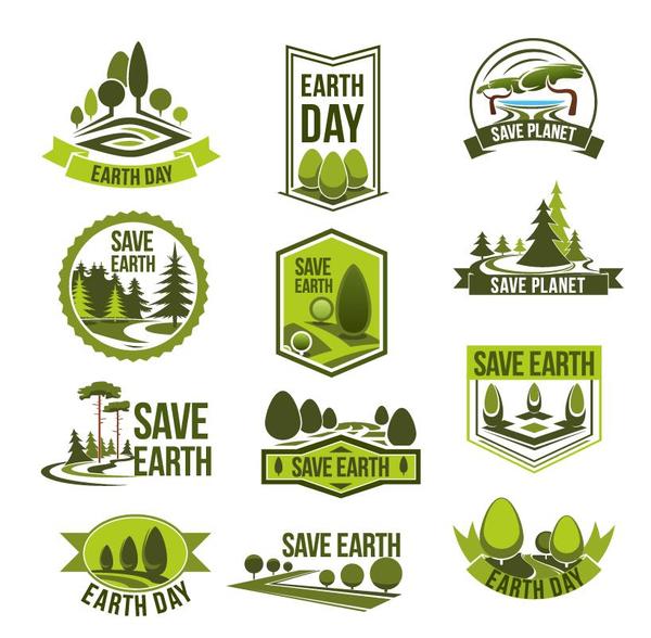 600x588 Save Earth Logos Design Vector Free Download