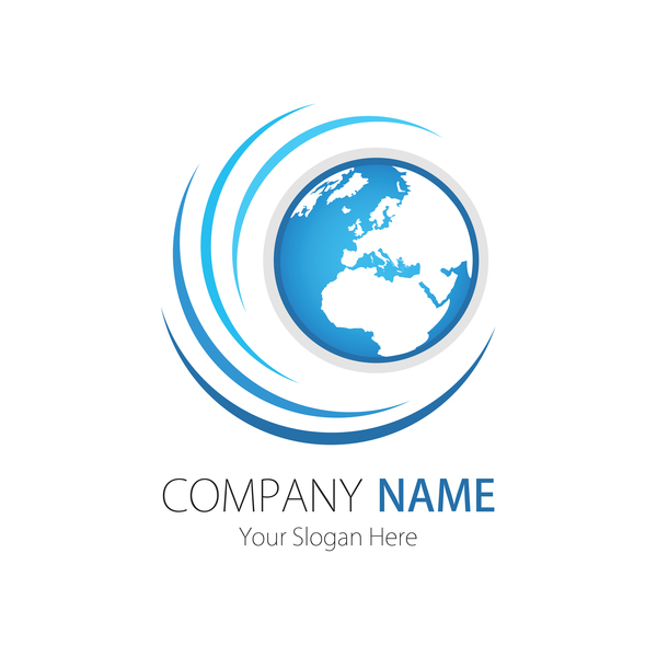 600x600 Company Logo With Earth Vector Free Download