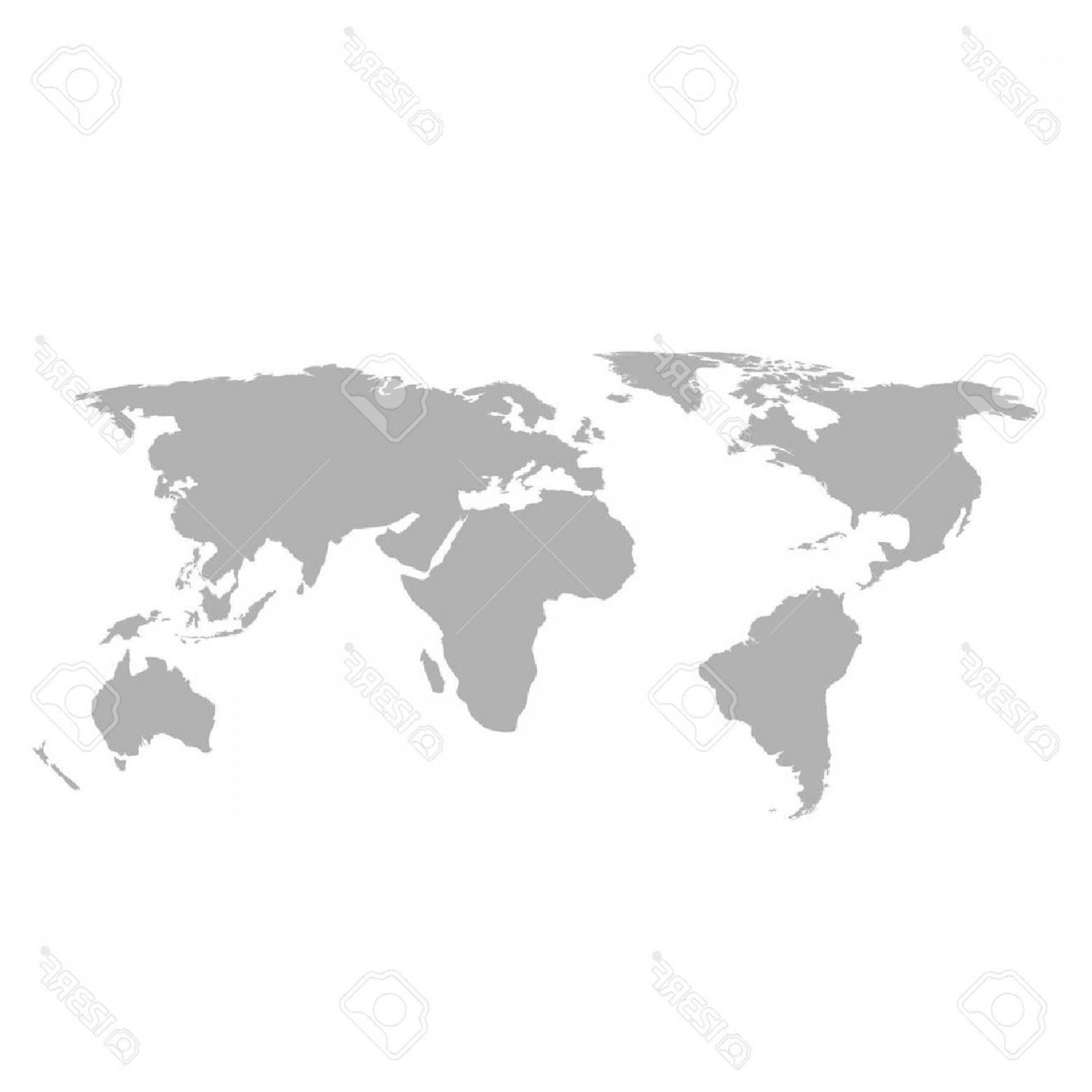 1560x1560 Gray World Map Vector Wallkeeper
