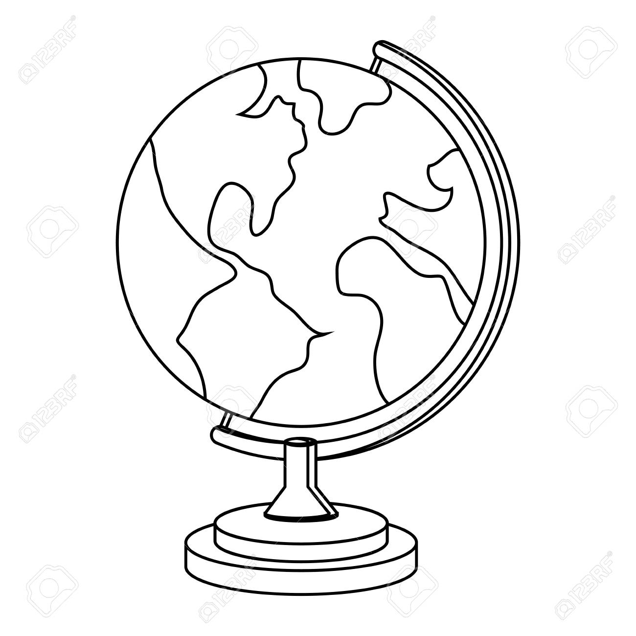 1300x1300 Earth Outline Clipart