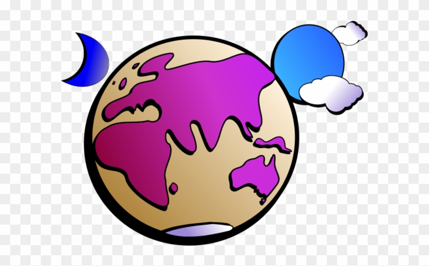 840x521 Aussie Earth Colour Outline Vector Clip Art