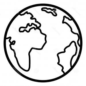 300x300 Stock Illustration Vector Single Basic Outline Icon Globe Planet