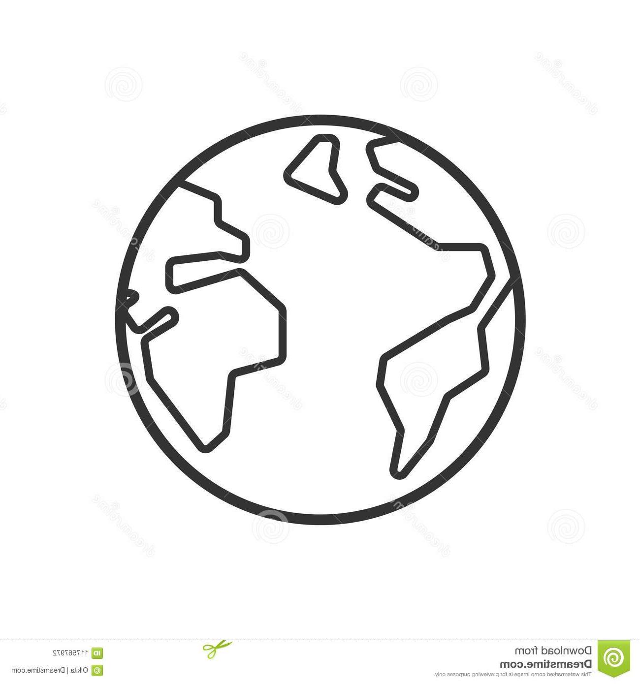 1300x1390 Best Hd Earth Outline Black And White Vector Image Free Vector