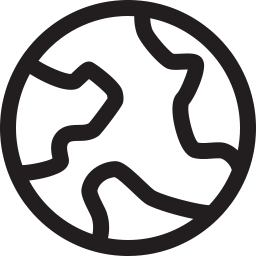 256x256 Earth Icon Outline