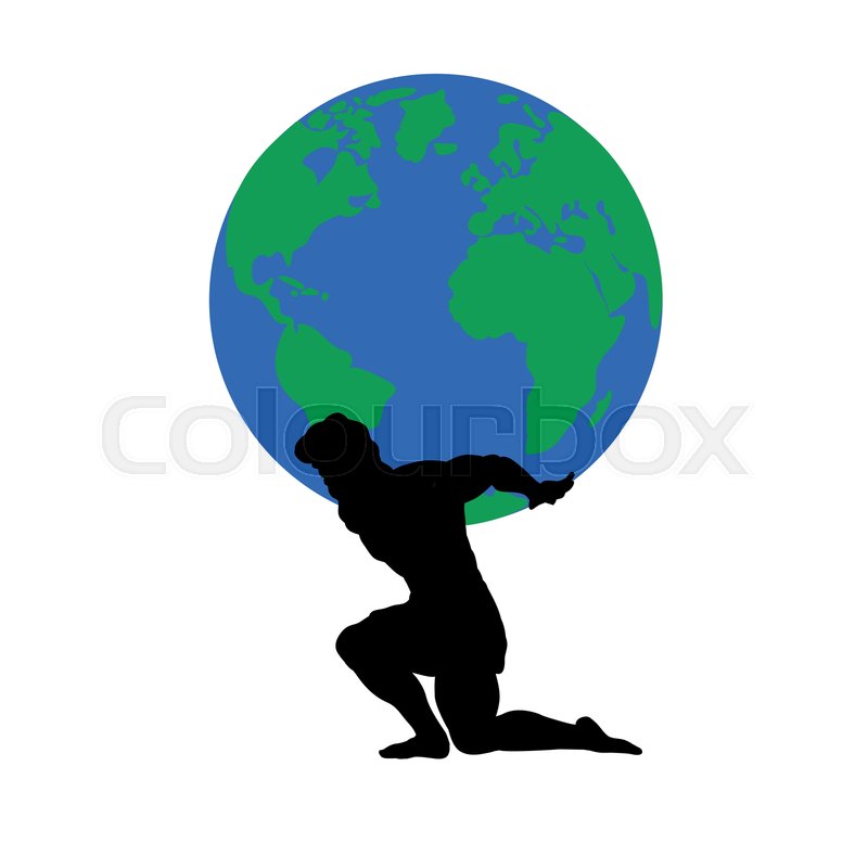 Atlas Titan God Holds Earth Silhouette Stock Vector Colourbox 800x800 Atlas Titan God Holds Earth Silhouette Stock Vector Colourbox