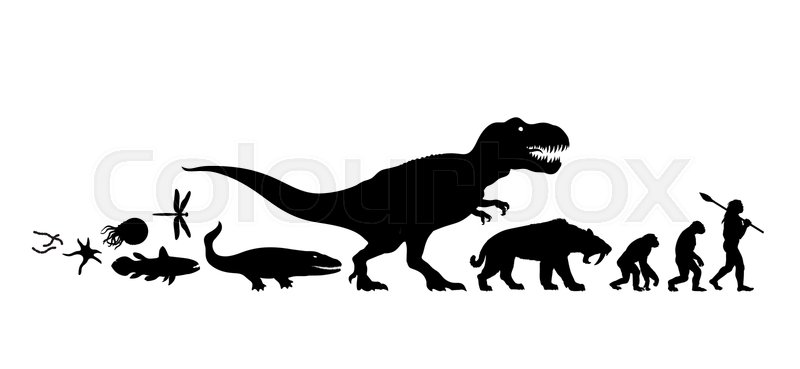 History Of Life On Earth Silhouette Stock Vector Colourbox 800x369 History Of Life On Earth Silhouette Stock Vector Colourbox