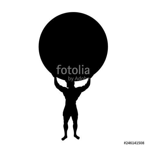 Atlas Titan God Holds Earth Silhouette Ancient Mythology Fantasy 500x500 Atlas Titan God Holds Earth Silhouette Ancient Mythology Fantasy