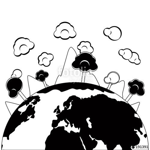 Silhouette Of An Earth Planet Stock Image And Royalty Free Vector 500x500 Silhouette Of An Earth Planet Stock Image And Royalty Free Vector