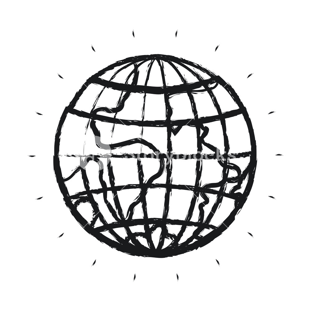 Blurred Silhouette Front View Globe Earth World Vector 1000x1000 Blurred Silhouette Front View Globe Earth World Vector