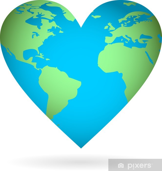 664x700 Love The Earth Vector Wall Mural