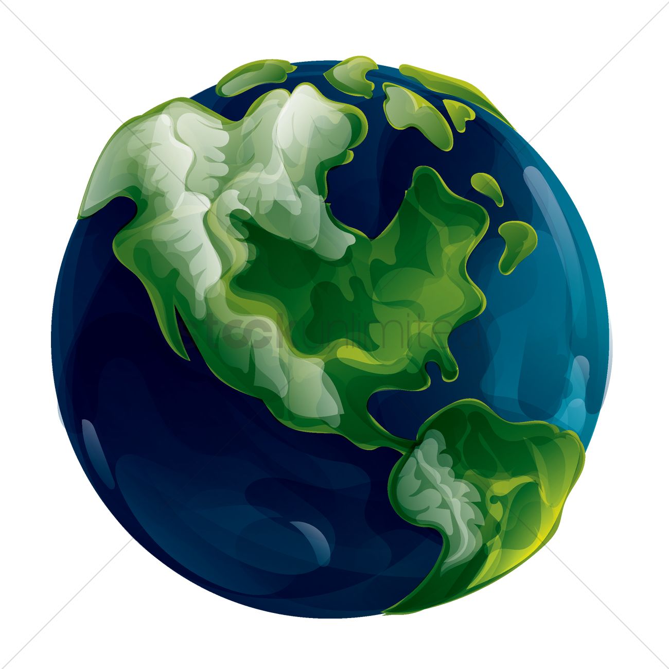 1300x1300 Planet Earth Vector Image