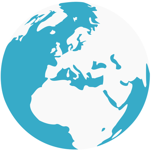 Earth Blue And Green Globe Vector Clip Art 500x500 Earth Blue And Green Globe Vector Clip Art