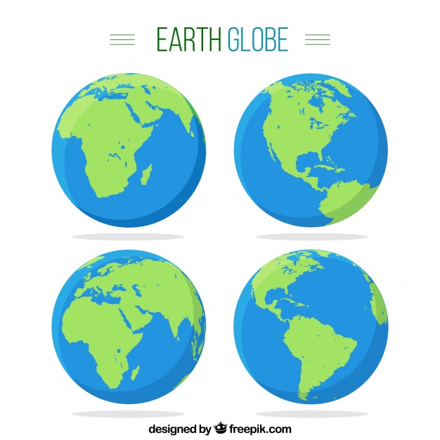 Pack Of Four Earth Globes Vector Free Download 626x626 Pack Of Four Earth Globes Vector Free Download