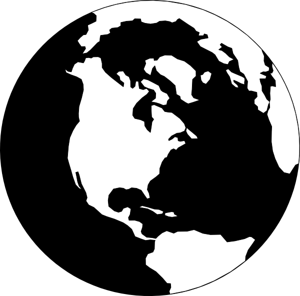 Earth Vector Black And White