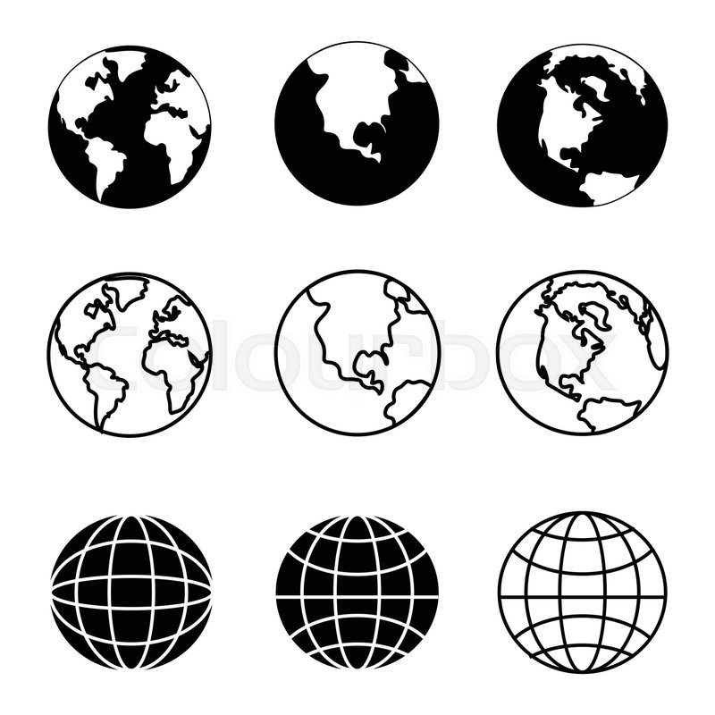800x800 Earth Vector Icons Set Stock Vector Colourbox