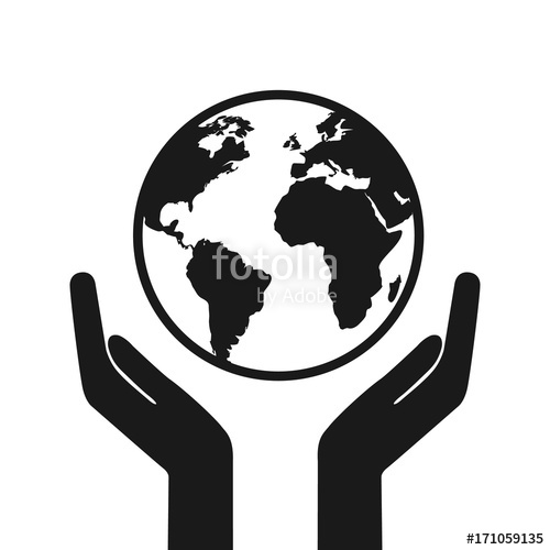 500x500 Hands Holding Earth Web Black Icon Happy Earth Day Save Earth