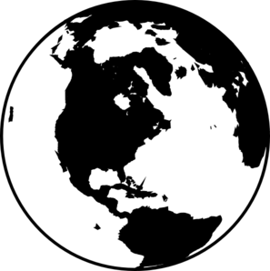 297x298 White And Black Globe Clip Art