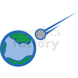 300x300 Asteroid Heading Towards Earth Vector Icon Clipart Royalty Free