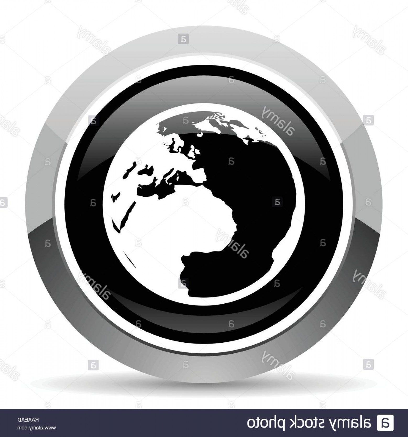 1558x1668 Earth Vector Steel Icon Chrome Border Round Web Button Silver