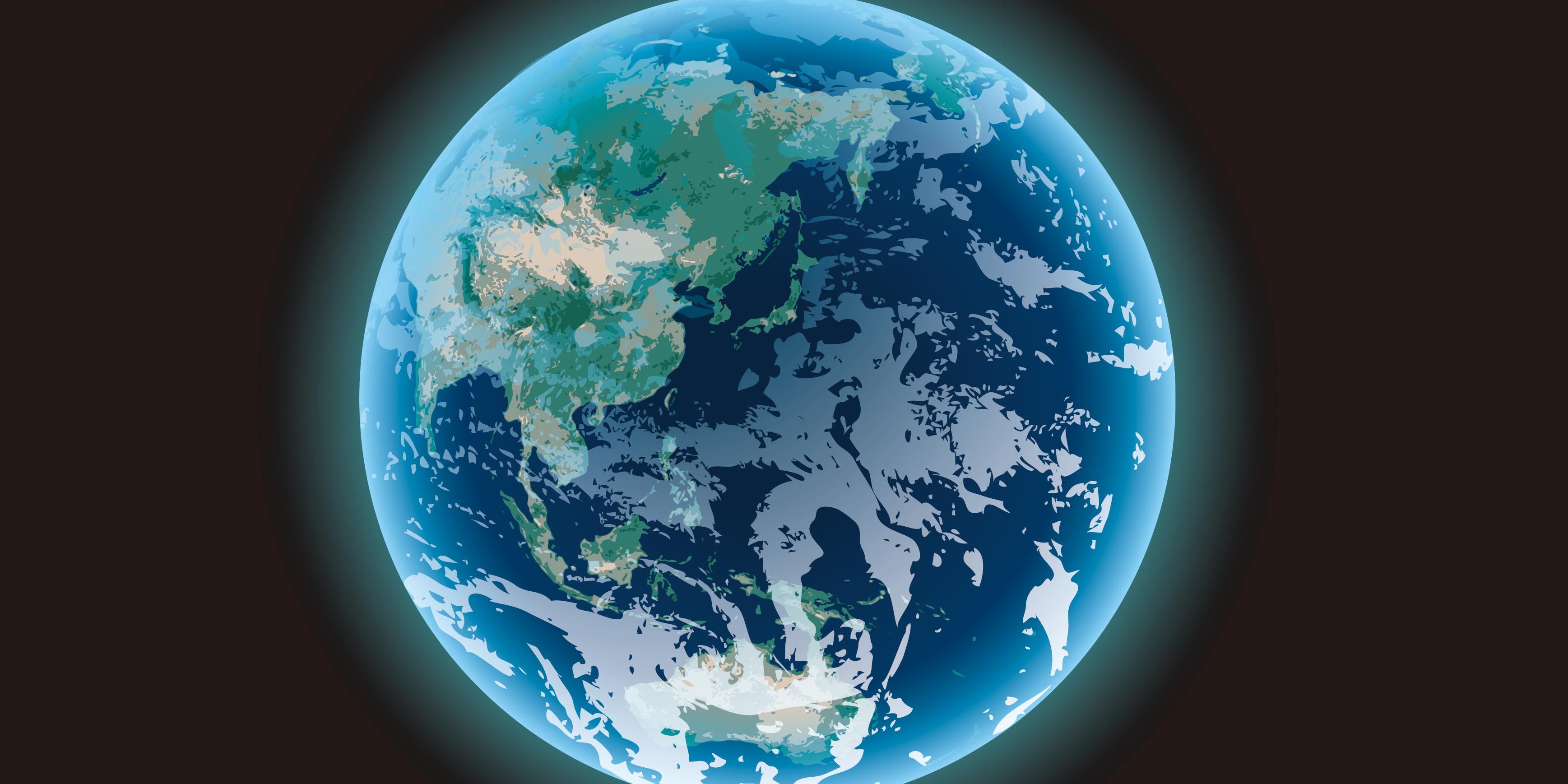 3474x1737 Beautiful Earth Vector Illustration Assets For All