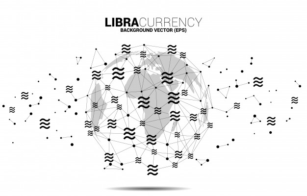 626x400 Facebook Libra Digital Currency Icon With Wireframe Around Earth