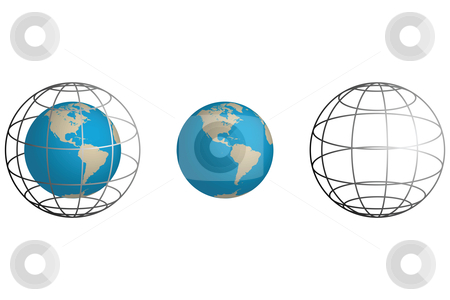 450x300 Wireframe Earth Stock Vector