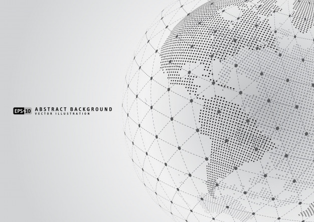 626x443 Abstract Earth Globe With Wireframe Sphare Vector Premium Download