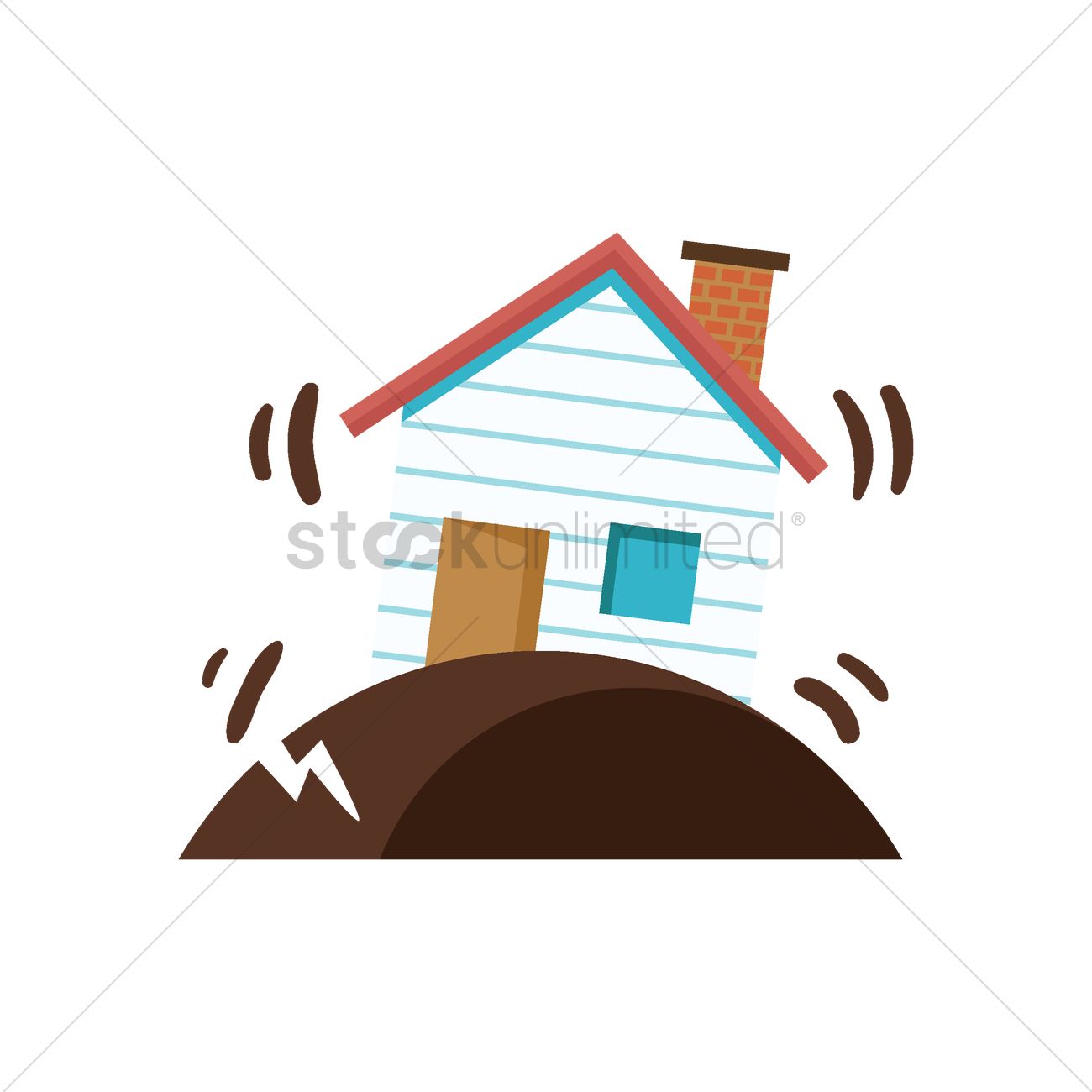 1300x1300 Earthquake Vector Image