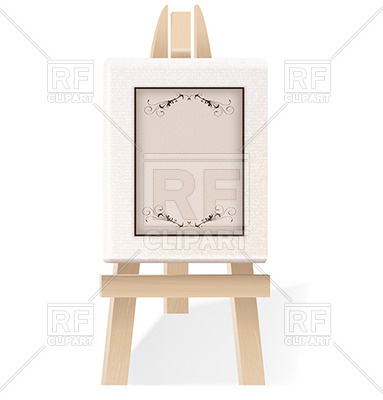 Floral Vignettes Painted On A Wooden Easel Vector Image Of Objects 383x400 Floral Vignettes Painted On A Wooden Easel Vector Image Of Objects