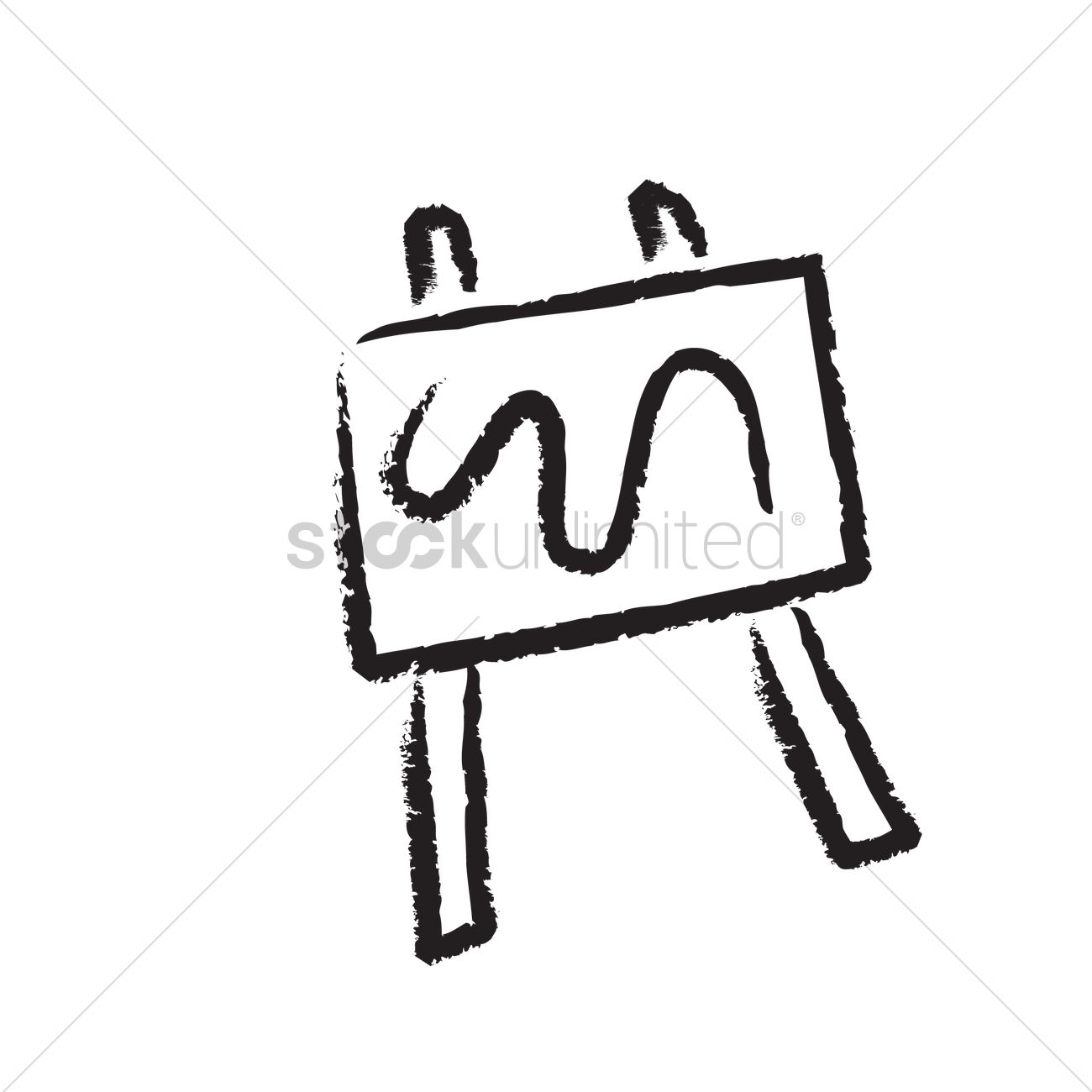 An Artwork On Easel Vector Image 1300x1300 An Artwork On Easel Vector Image