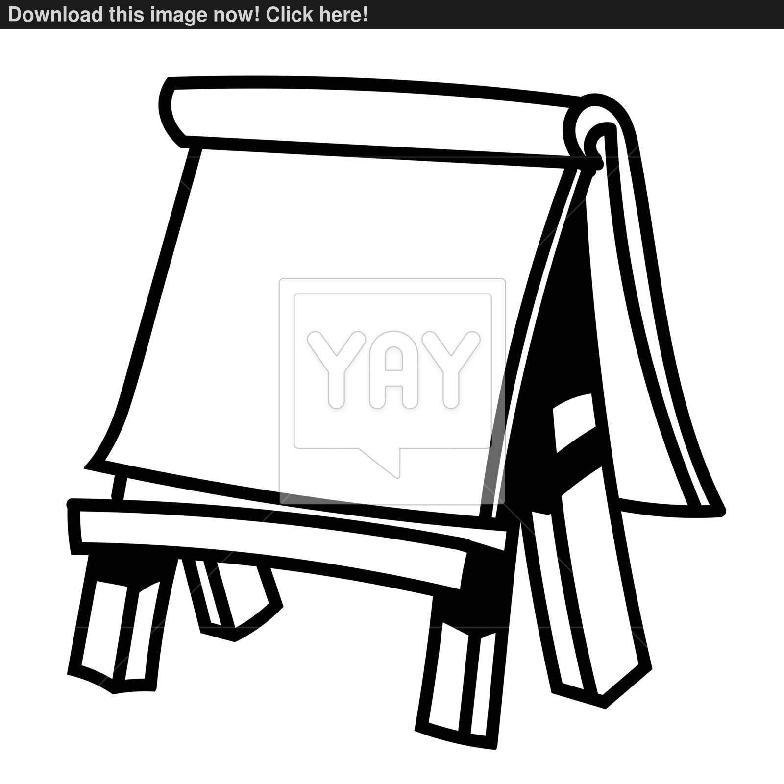 Paper Board On Wooden Easel Vector Illustration Vector 1600x1600 Paper Board On Wooden Easel Vector Illustration Vector