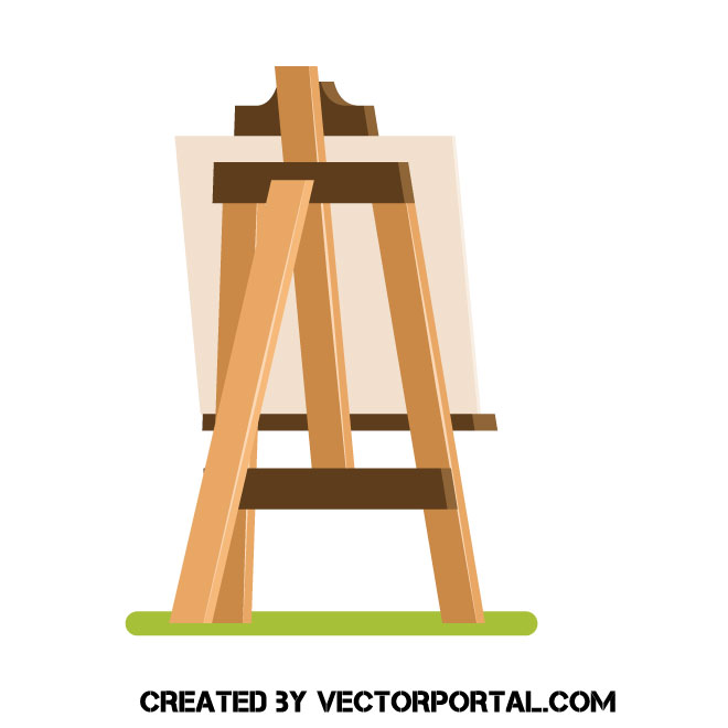 Wooden Easel Vector Clip Art 660x660 Wooden Easel Vector Clip Art