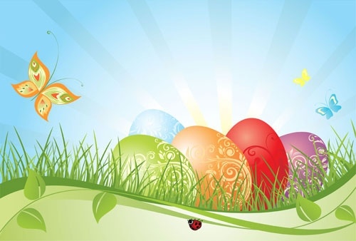 Easter Background Vector