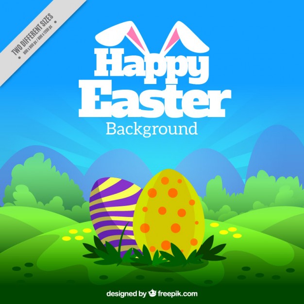 626x626 Easter Background With Eggs Vector Free Download