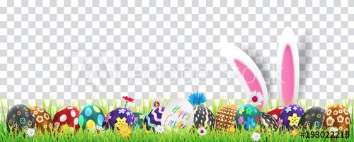 500x201 Happy Easter Image Vector Modern Happy Easter Background