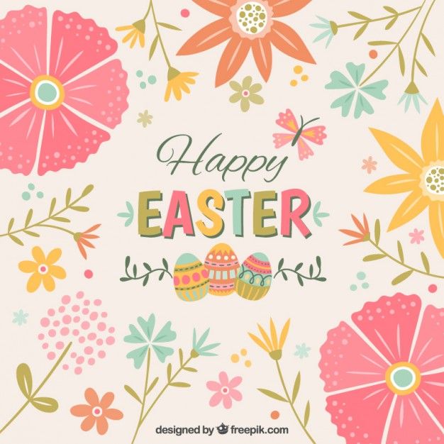 626x626 Cute Floral Easter Background Free Vector Kitchen Towels
