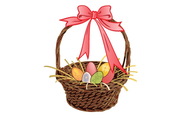 Easter Basket Vector Free Download 600x380 Easter Basket Vector Free Download